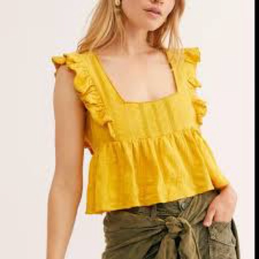 ❗️𝗣𝗥𝗜𝗖𝗘 𝗗𝗥𝗢𝗣❗️ Free People Clementine Ruffle Top size S